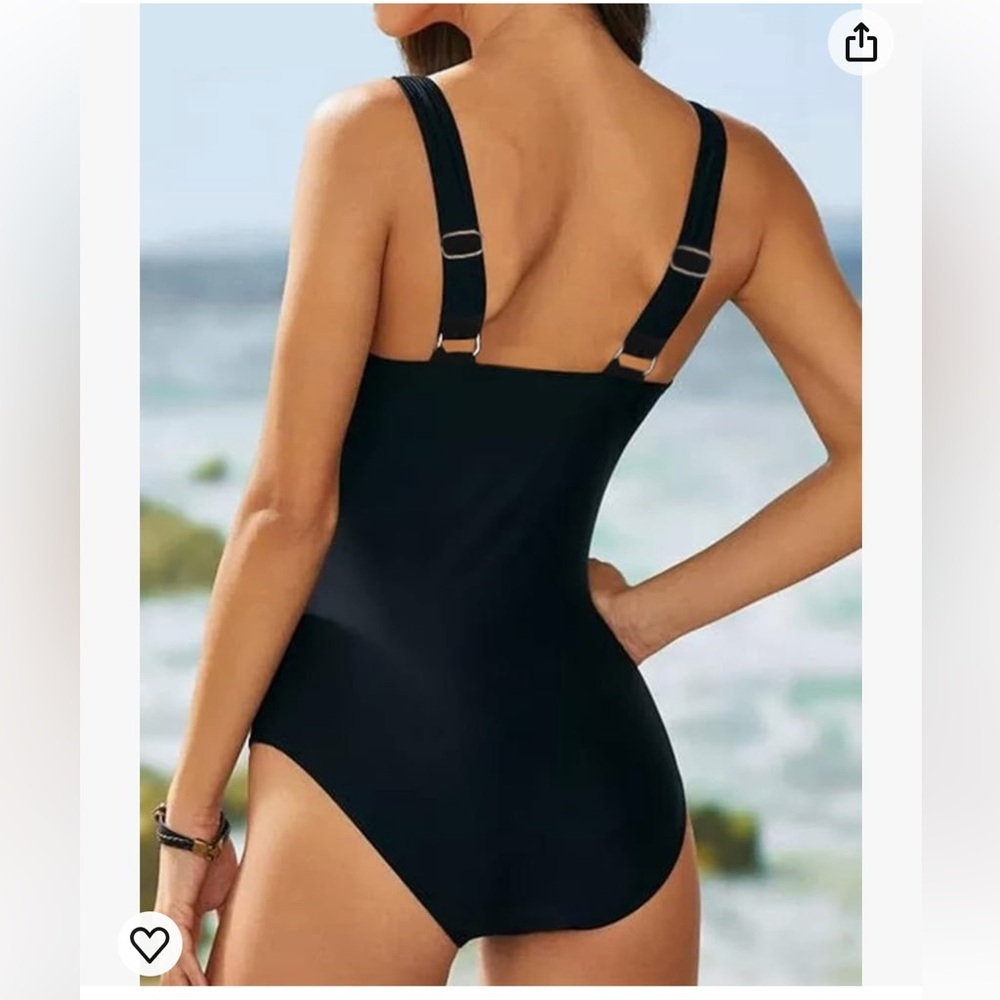 Womens One‎ Piece Swimsuits Color Block Print Bathingsuit Size Small - Picture 3 of 7